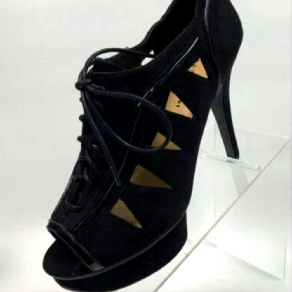 New!Gianni Bini Platform Lace up Heels(Suede/Leather)